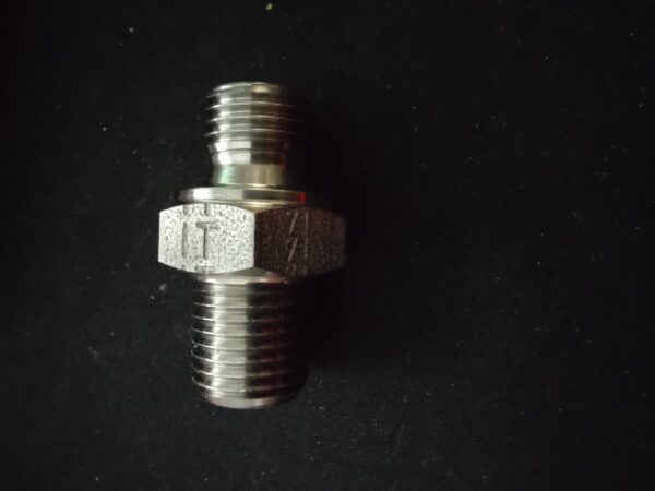 Male Straight Adapter 1/4" Thread BSP Parallel (60° Cone) to NPT